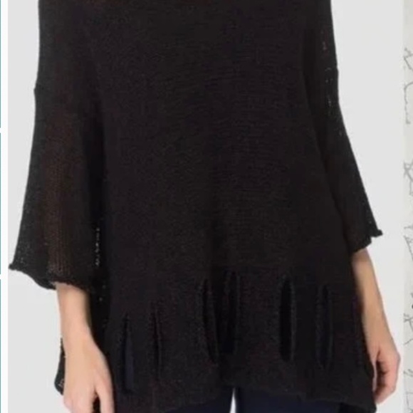 Joseph Ribkoff black oversized sweater top S/M - Picture 7 of 7